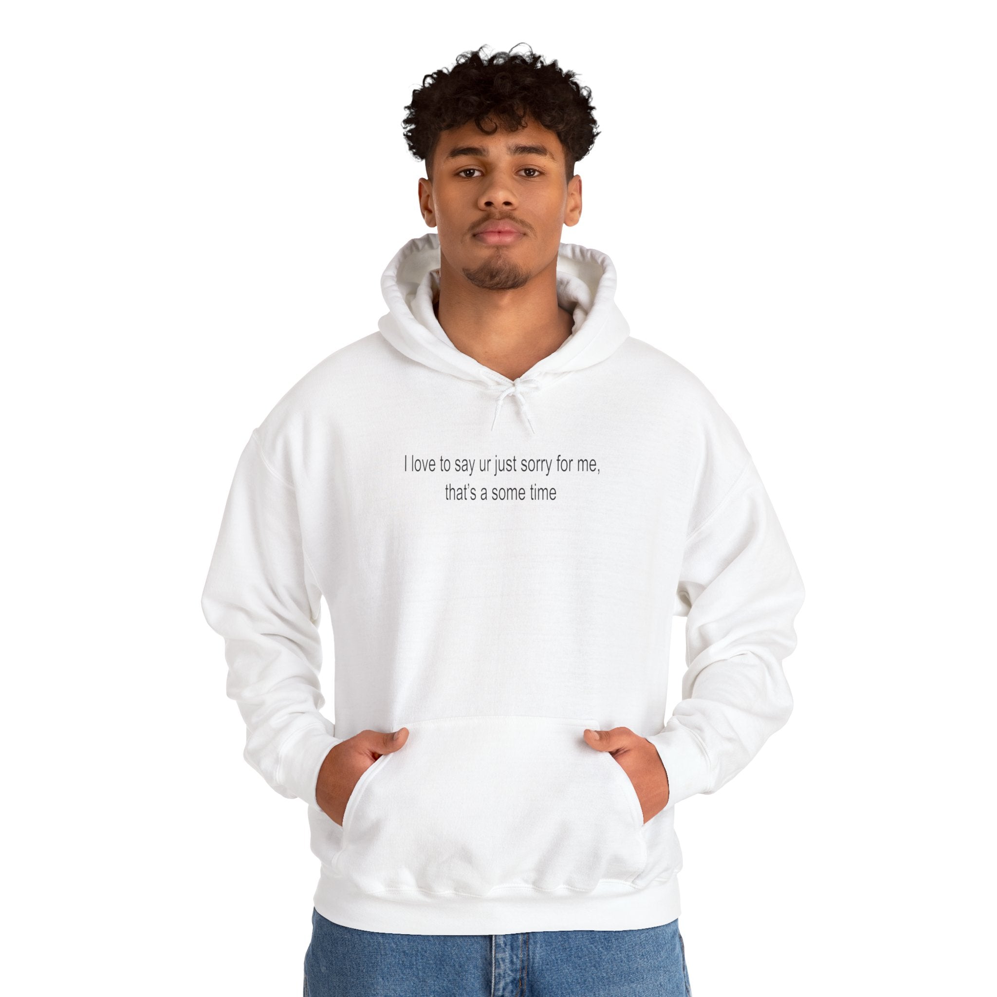The "Sorry" Guy Viral Meme Front-Print Hoodie | Viral TikTok Edition