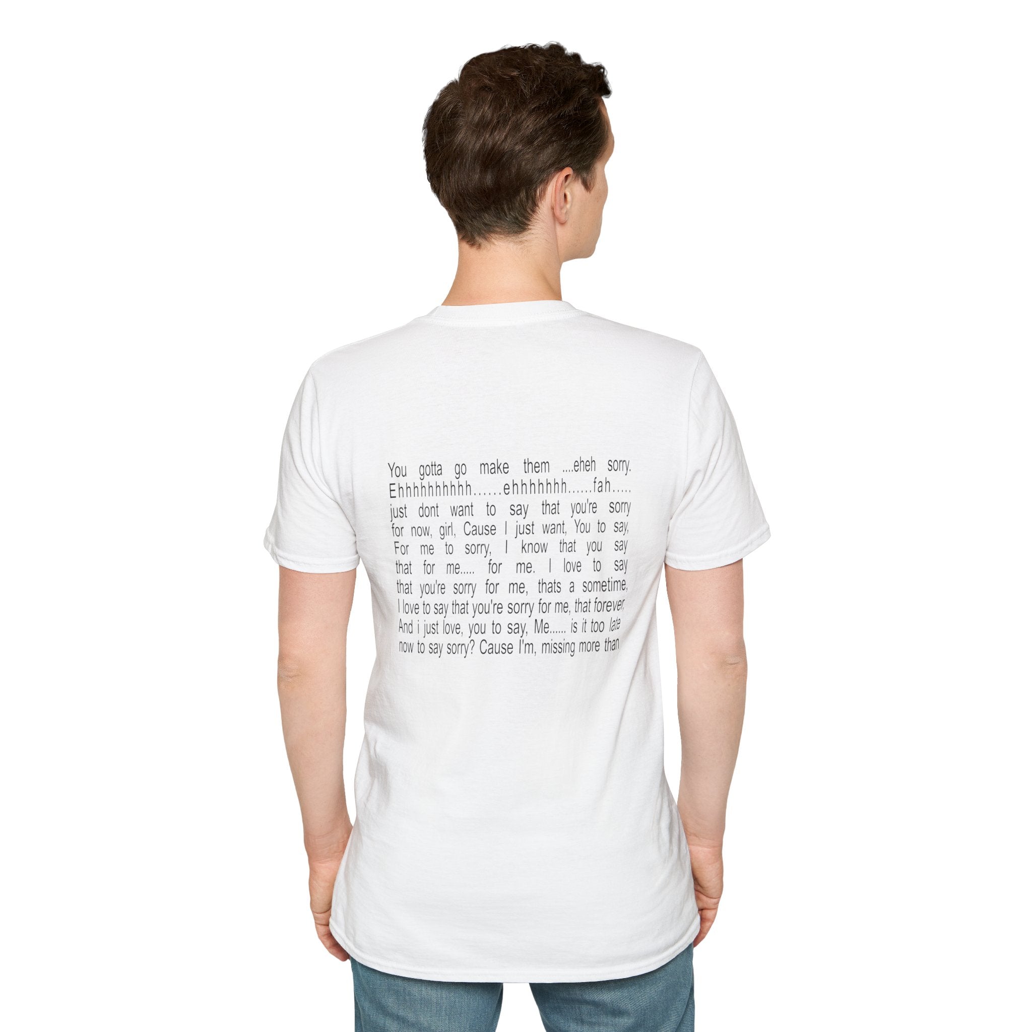 The "Sorry" Guy Viral Meme Back-Print T-Shirt | Viral TikTok Edition